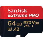 SanDisk Extreme Pro MicroSDXC UHS-I CARD 1TB / 512GB / 400GB / 256GB / 128GB / 64GB.